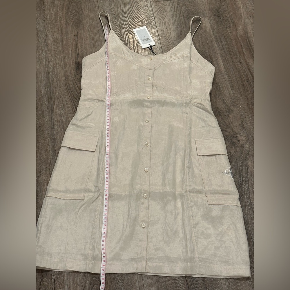 Bustier Seaming Button-Down Tank Dress